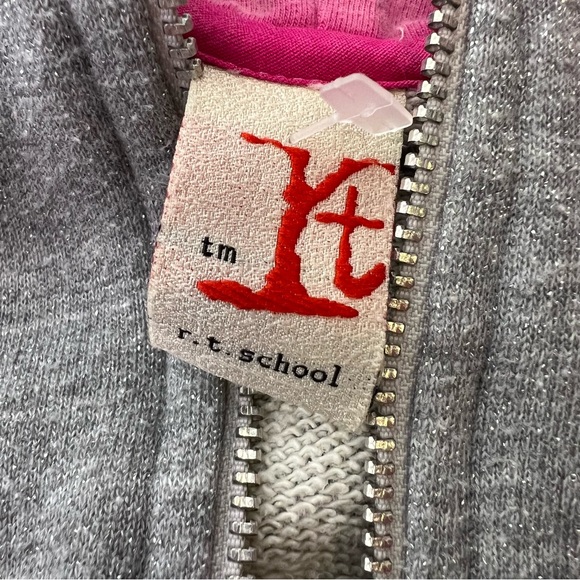 R T school sparkly rhinestone sweater bling line down arms sparkly all over y2k - Picture 12 of 13